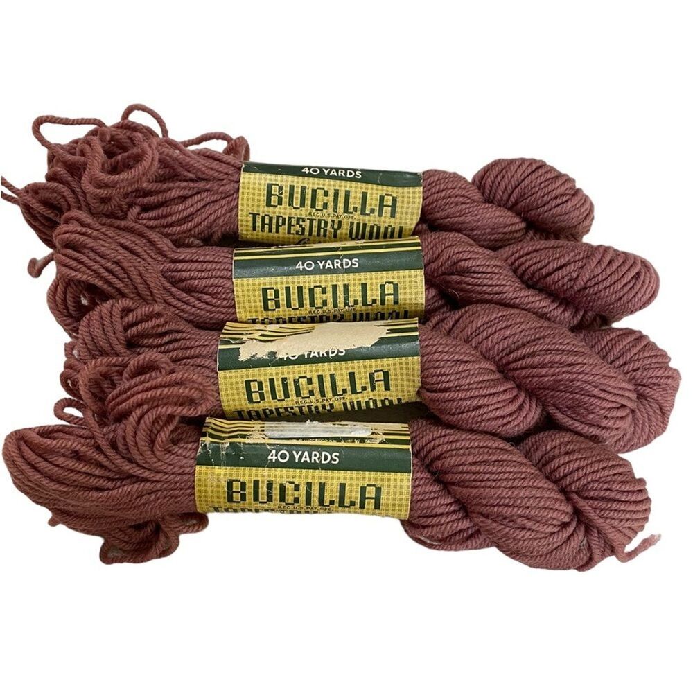 Bucilla Tapestry Wool Medium Brown 4 Skeins